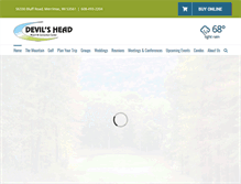 Tablet Screenshot of devilsheadresort.com